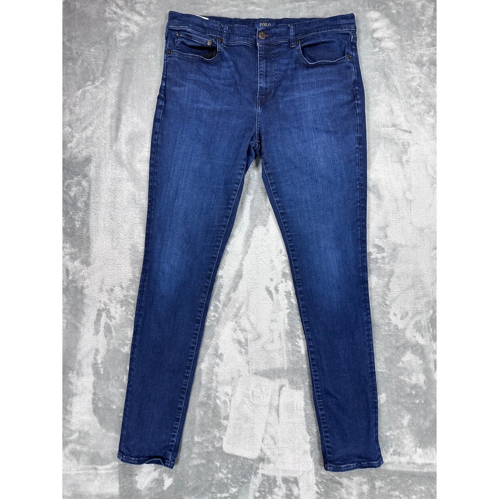 Polo Ralph‎ Lauren Varick Legging Jeans Mens 32 Dark Wash Blue Slim Denim Pants